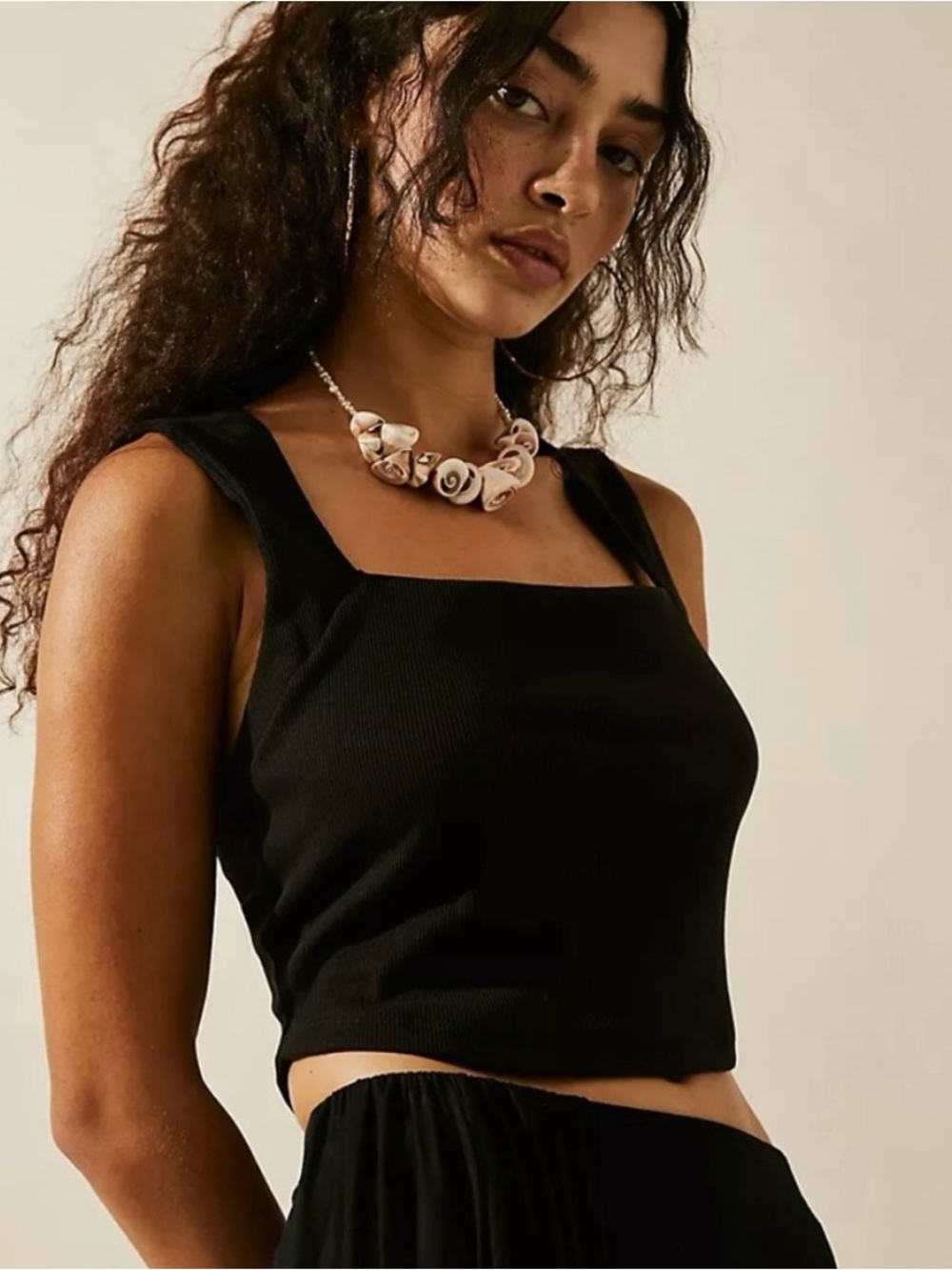 Free People Ribbed knit crop tank top. NWT. Size small